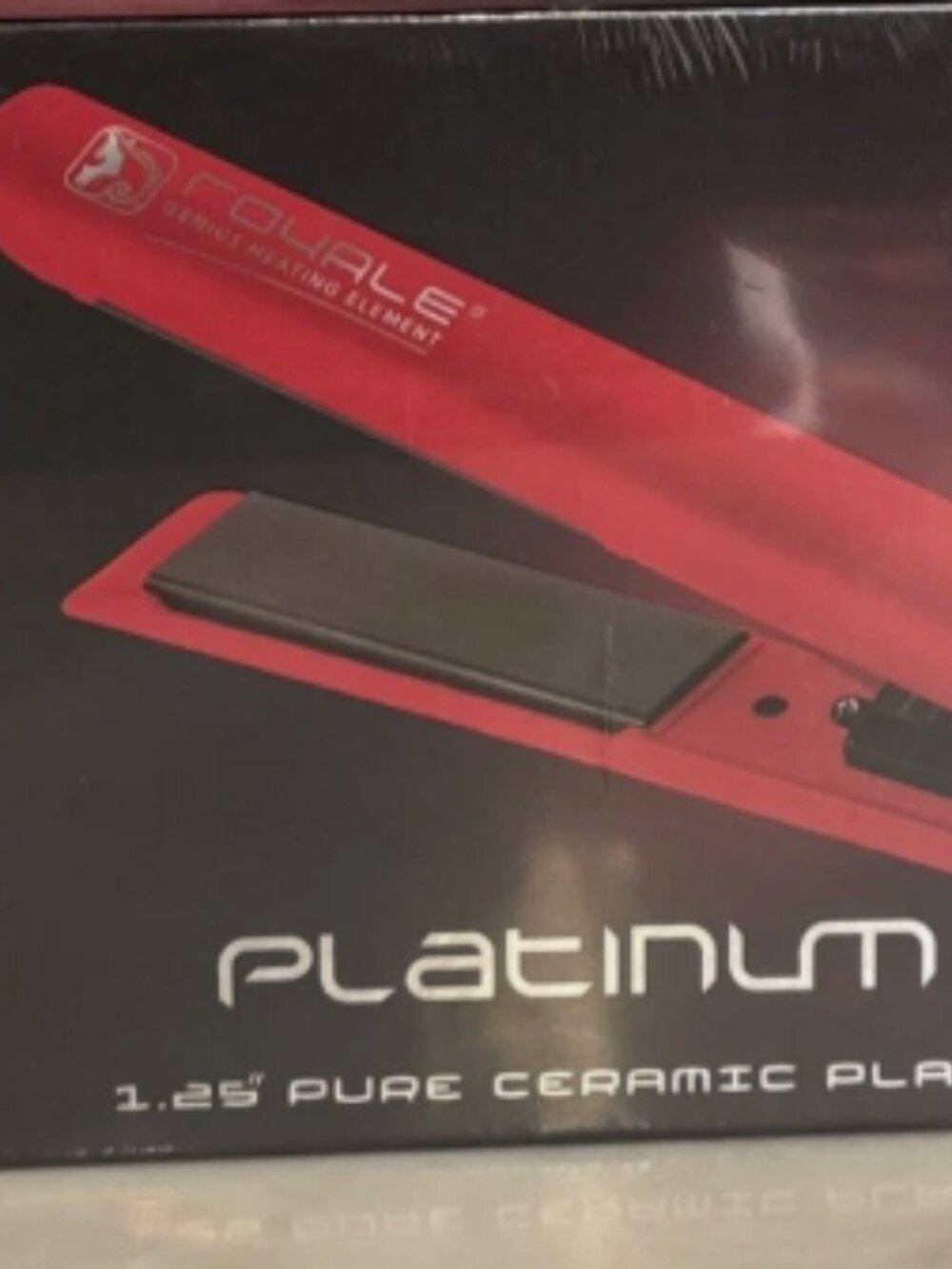 Royale Platinum Genius Heating Element Flat Iron - 1.25” NIB SEALED Red